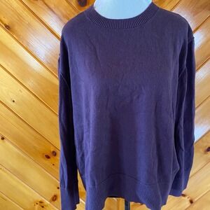 L.L. Bean XL Purple Cotton Cashmere Crewneck Sweater